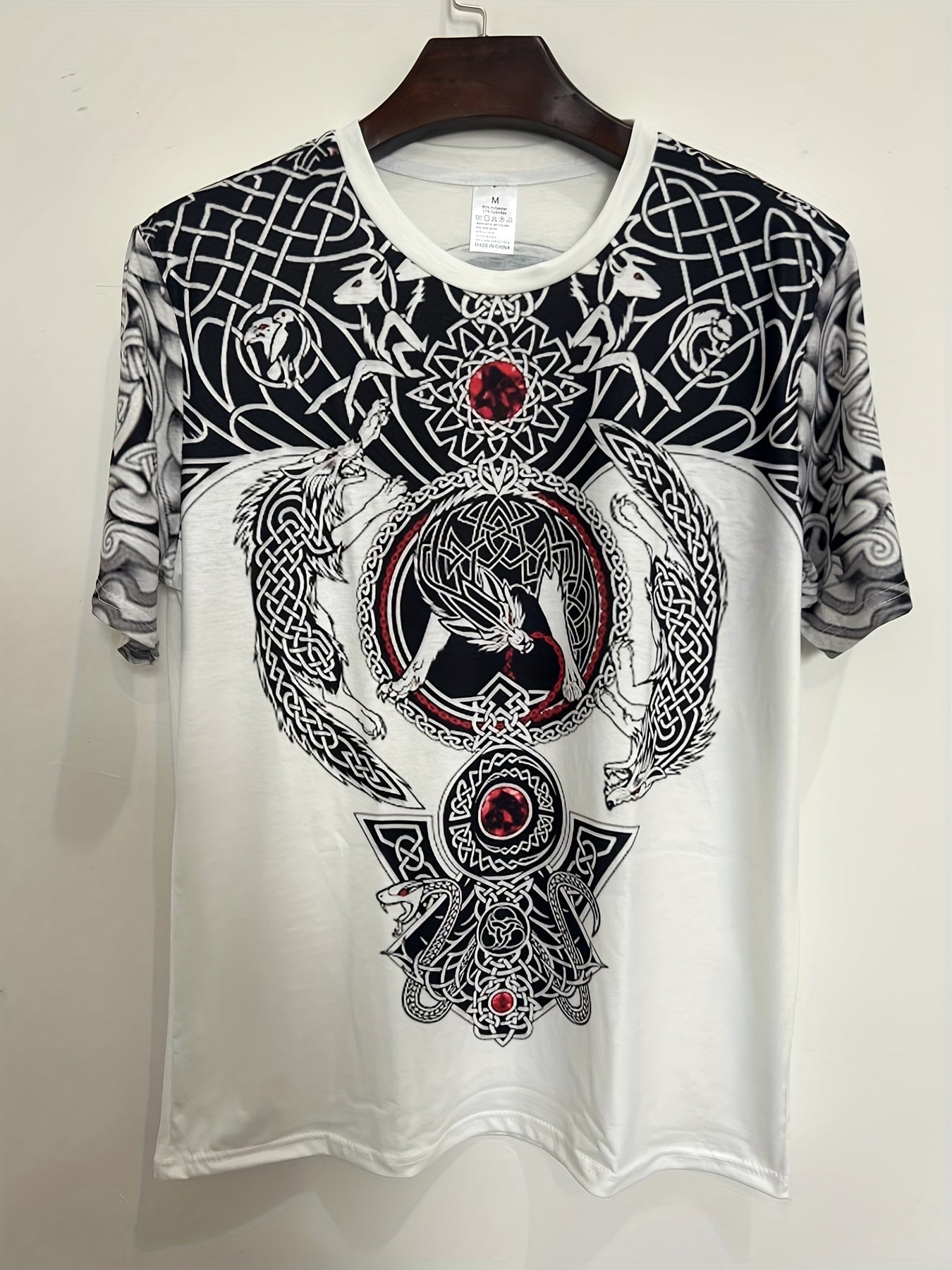Men's Graphic Print T shirt Crew Neck Tee for Summer