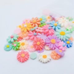 50pcs Flower Resin Daisy Sunflowers Cabochons DIY Scrapbooking