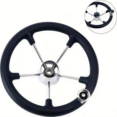 Foam Grip Boat SS Steering Wheel With Knob 34cm