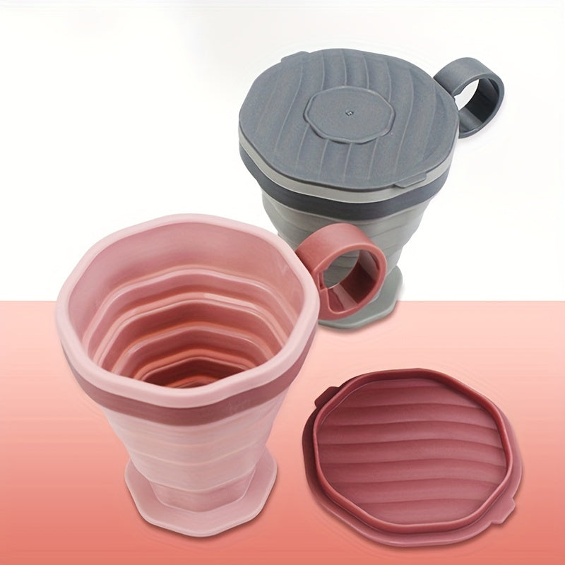 Portable Silicone Coffee Mug with Lid for Camping & Travel