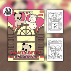 Deluxe Betty and Friends Coloring Book for Adults - 22 Thickened Pages