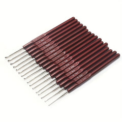 16pcs Crochet Hook Knitting Needles Set 0.5mm-2.5mm Yarn Sweater Weave Needles