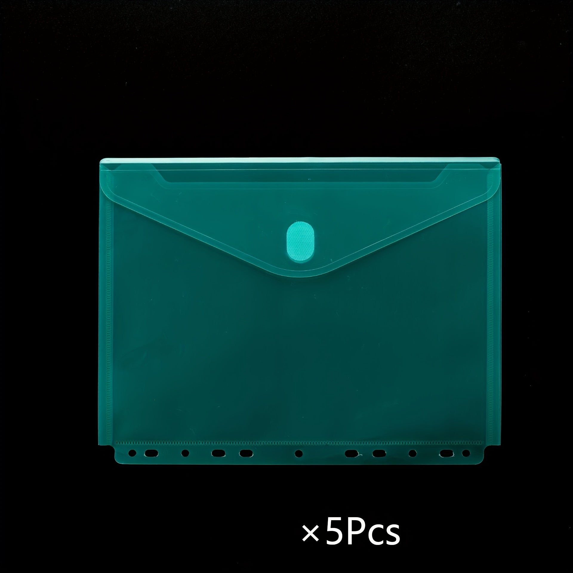 5pcs Clear Poly Binder Envelopes with 11 Holes for School and Office