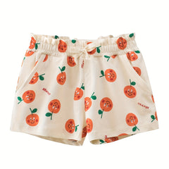 Girls Fruit Print Summer Shorts