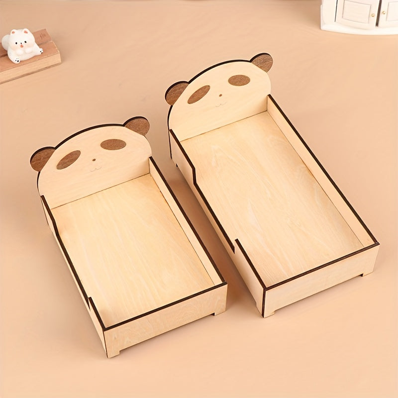 1/12 Dollhouse Mini Bed Cartoon Style Bedroom Furniture