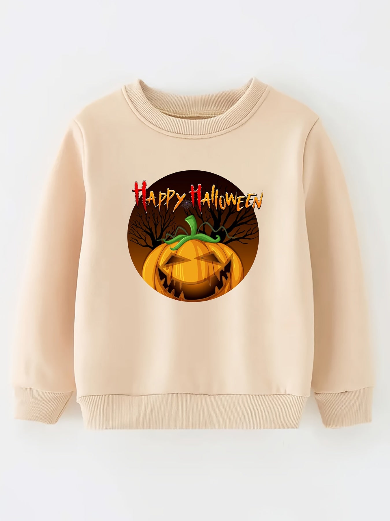 Dino & Pumpkin Girls Sweatshirt for Halloween Party