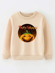 Dino & Pumpkin Girls Sweatshirt for Halloween Party