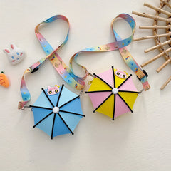 Umbrella Shape Silicone Shoulder Bag Children's Coin Purse Mini Crossbody Bag