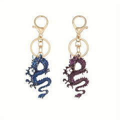 Cartoon Dragon Keychain Chinese Style Dragon Charm Car Key Ring