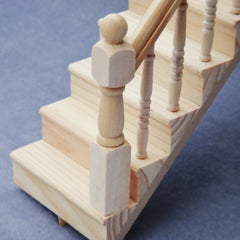 1:12 Dollhouse Mini Furniture Blank Staircase DIY Large Handrail Accessories