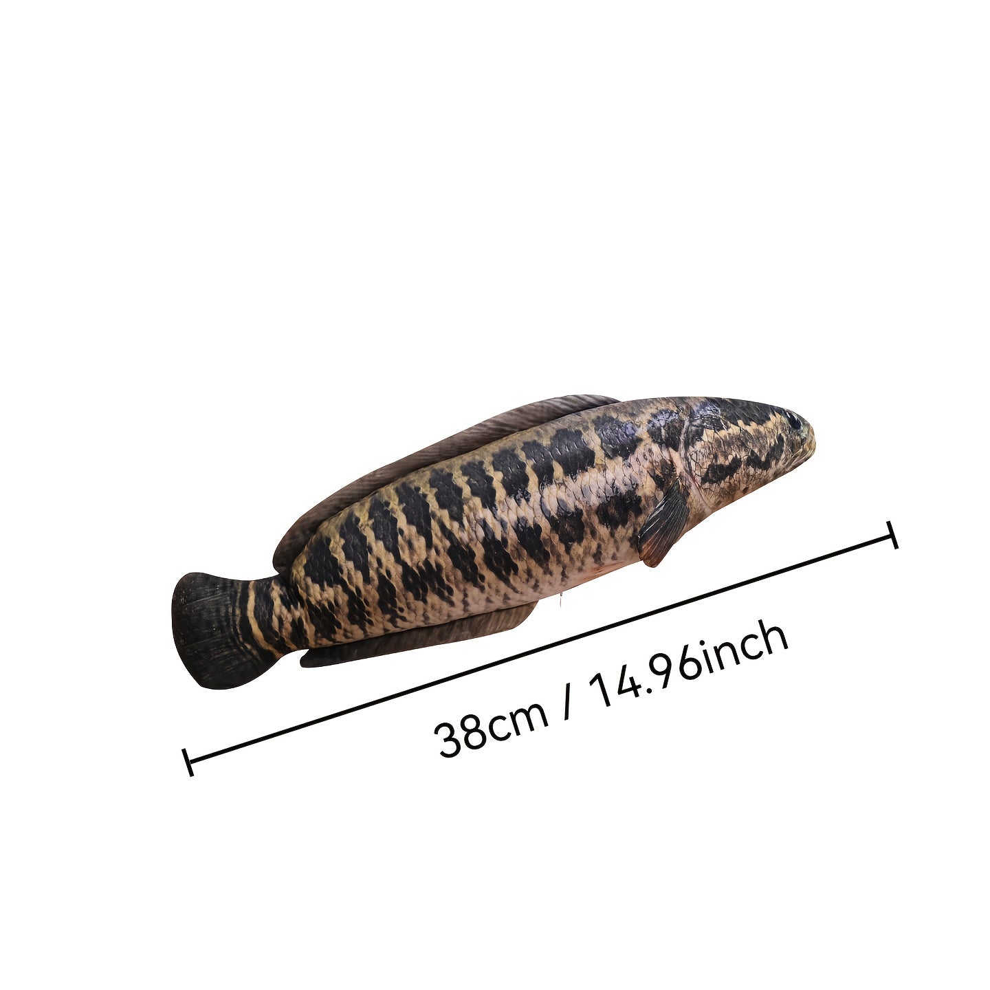 Realistic Soft Plush Fish Toy Stuffed Animal with Expressive Eyes & Fins
