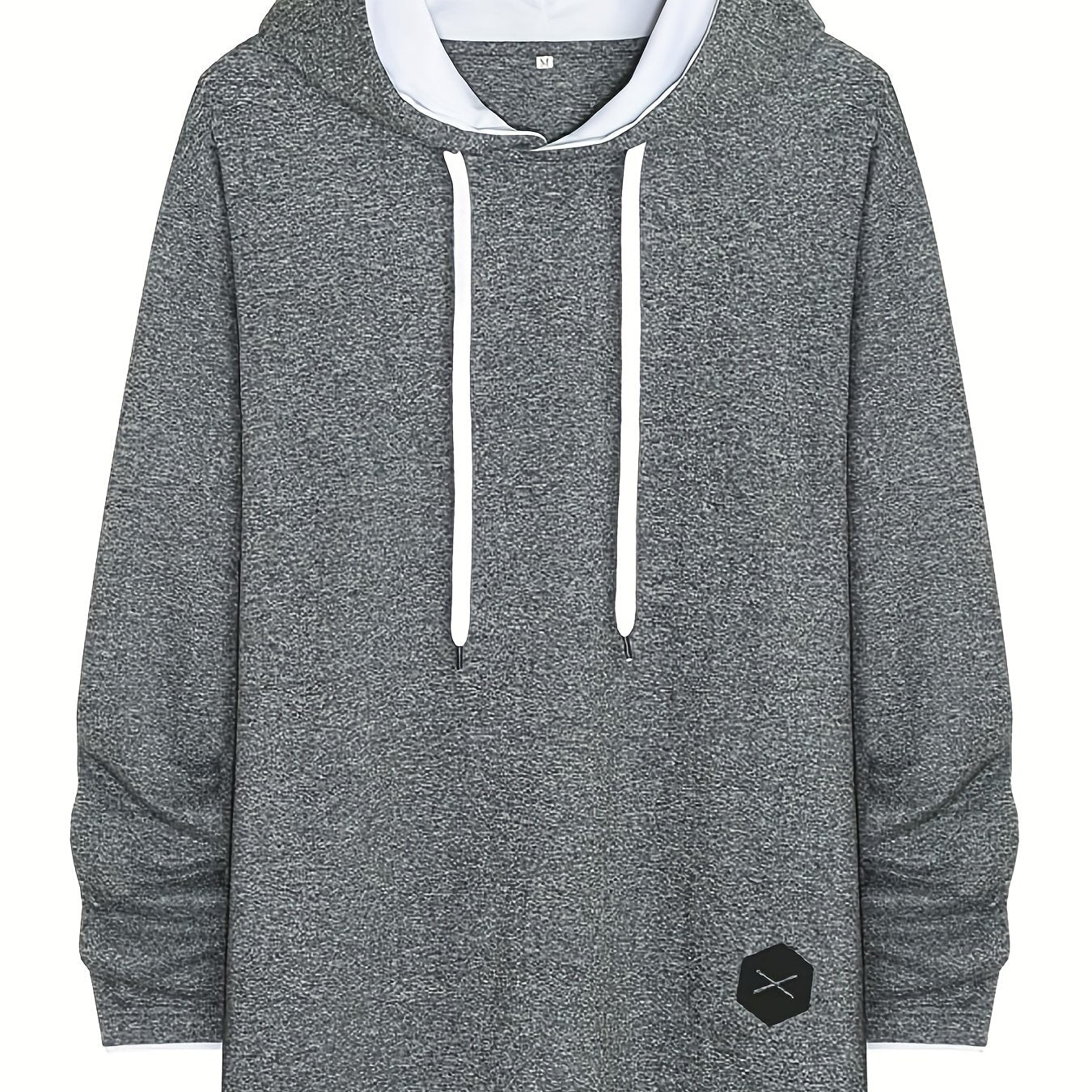 Men's Casual Hoodie Stretchy Long Sleeve Hooded Sweatshirt
