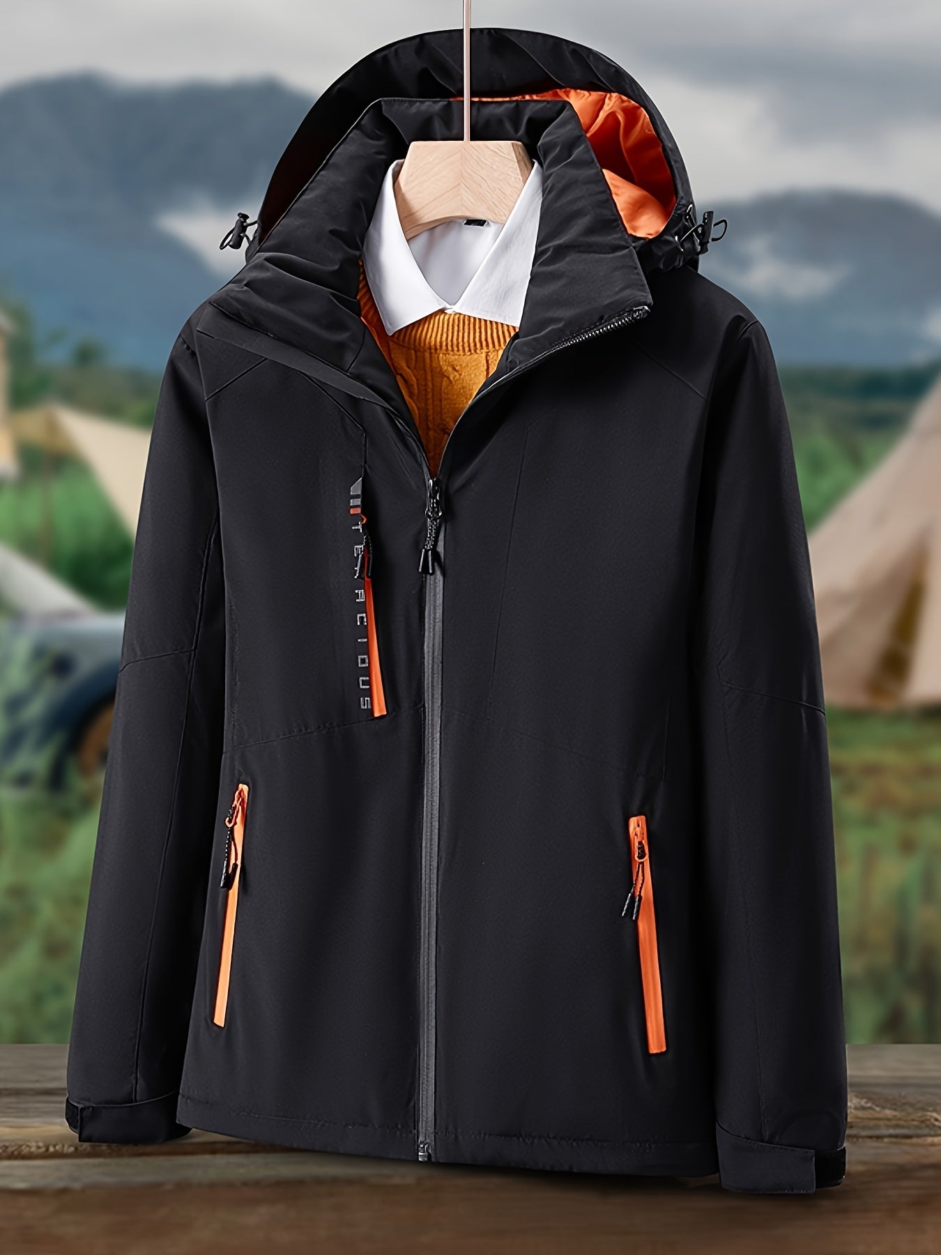 Windproof Waterproof Hooded Jacket Outdoor Sports Activewear