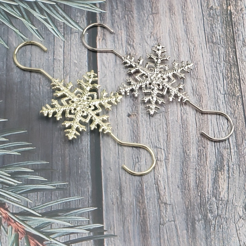 2pcs Christmas Tree Snowflake S Hook Holiday Decorations