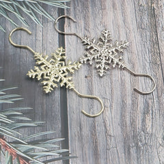 2pcs Christmas Tree Snowflake S Hook Holiday Decorations