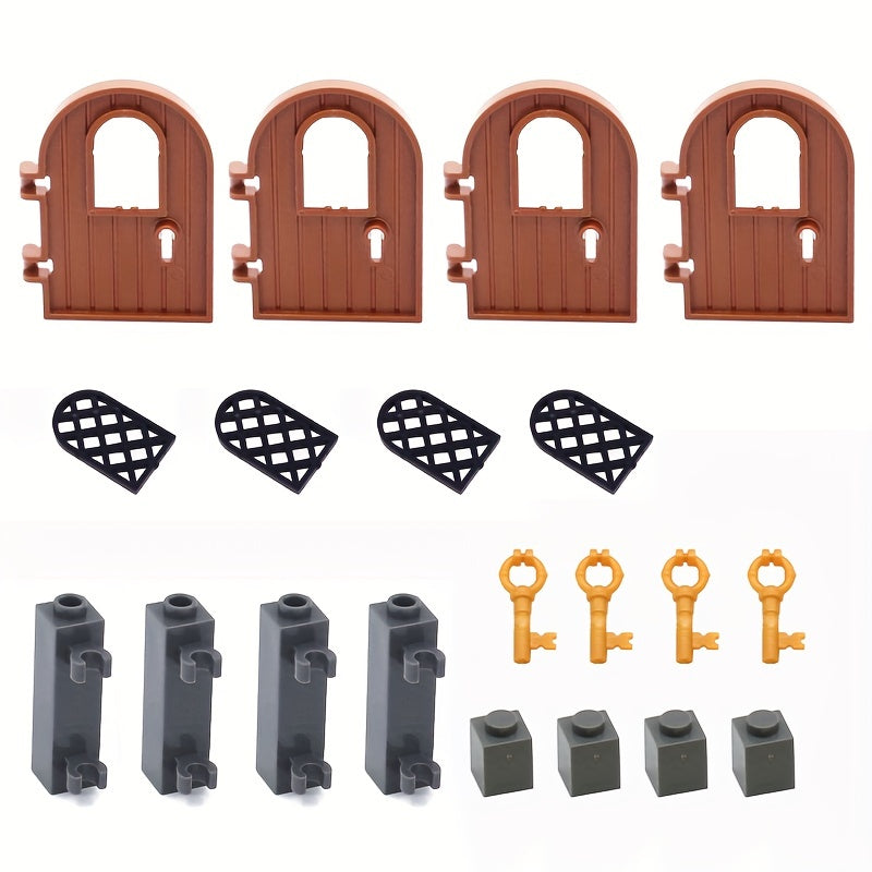 20pcs Building Bricks Kit Window Doors Set Accessories