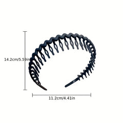 Teeth Shaped Non-slip Hair Hoop Solid Sweet Wave Head Hoop for Girls