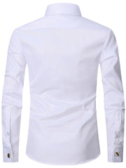Men's Formal Cotton Button Up Shirt With Chest Pocket