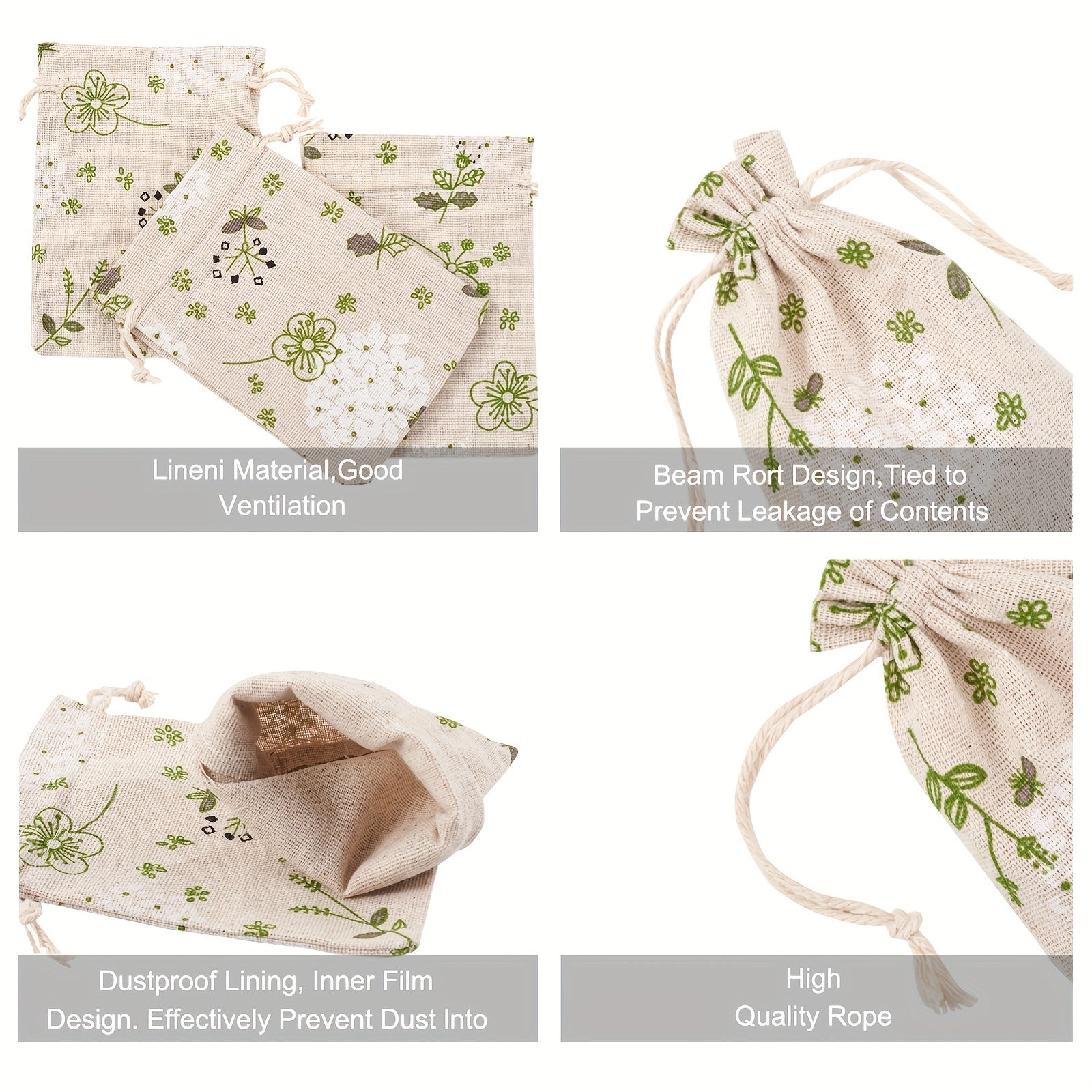 50pcs Polycotton Polyester Cotton Drawstring Bags Jewelry Pouches