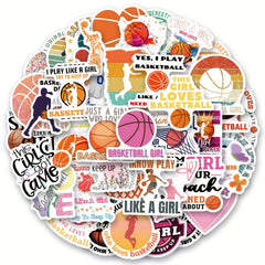 60pcs Girl Basketball Stickers Water Bottle Laptop Stickers For Girls