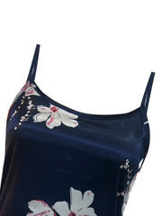 Floral Print Nightdress Crew Neck Sleep Dress Women's Sleepwear