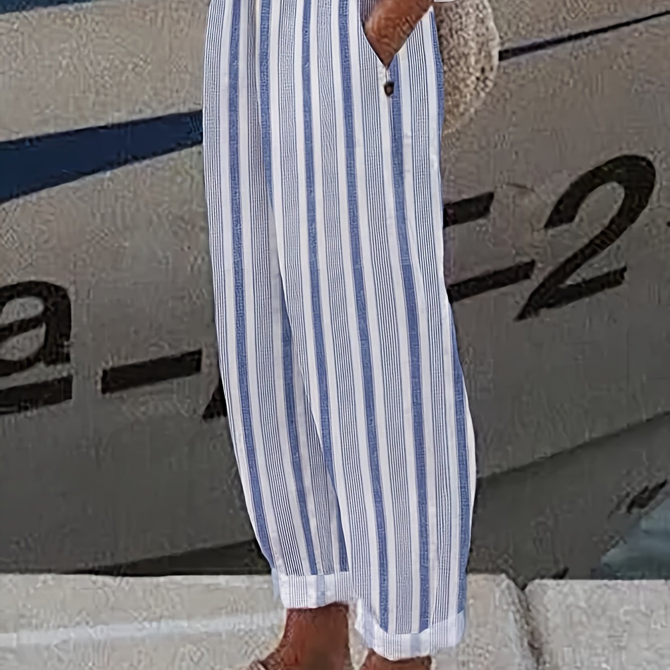 Striped Gym Fitness Pants Women's Athleisure