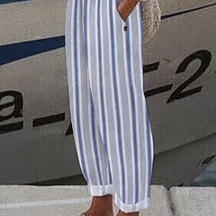 Striped Gym Fitness Pants Women's Athleisure
