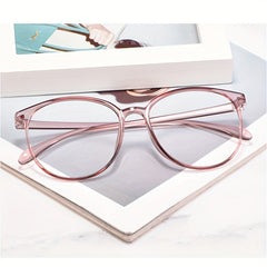 Round Anti-Fatigue Reading Glasses Light Blocking Computer Presbyopic