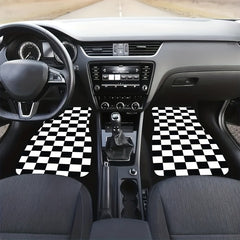 Checkerboard Car Foot Pad Cover - Upgrade Your Interior Style