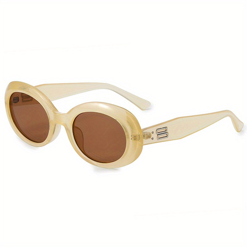 Men's Oval Frame Sunglasses Retro UV Protection Summer Sunglasses