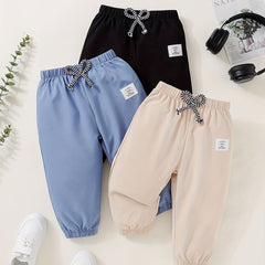 Kids Label Pattern Mosquito Repellent Trousers