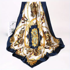 89 Print Square Classic Sunscreen Versatile Bandana Silky Scarf