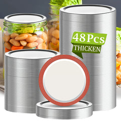 Bulk Wide Mouth Canning Lids - 12/24/48pcs Airtight Mason Jar Lids For Jams