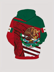 Men's Eagle Pattern Hooded Sweatshirt Street Style Sports Hoodie