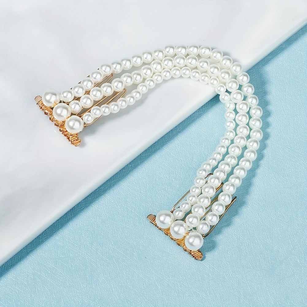Faux Pearl Hair Comb Bridal Wedding Hairpin Party Favor Decorations Tiara
