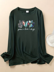 Graphic Long Sleeve Loungewear Tee