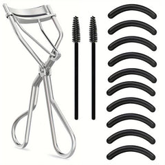 Professional Eyelash Curler Kit with 10 Replacement Pads