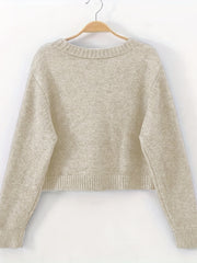 Solid Button Front Cardigan Long Sleeve Casual Vacation Women's Clothing
