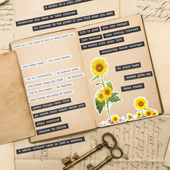 32 Sheets Quote Phrase Word Stickers Vintage Scrapbooking Junk Journal Planners