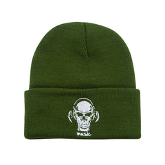 Men's Knitted Skull Pattern Embroidery Hat