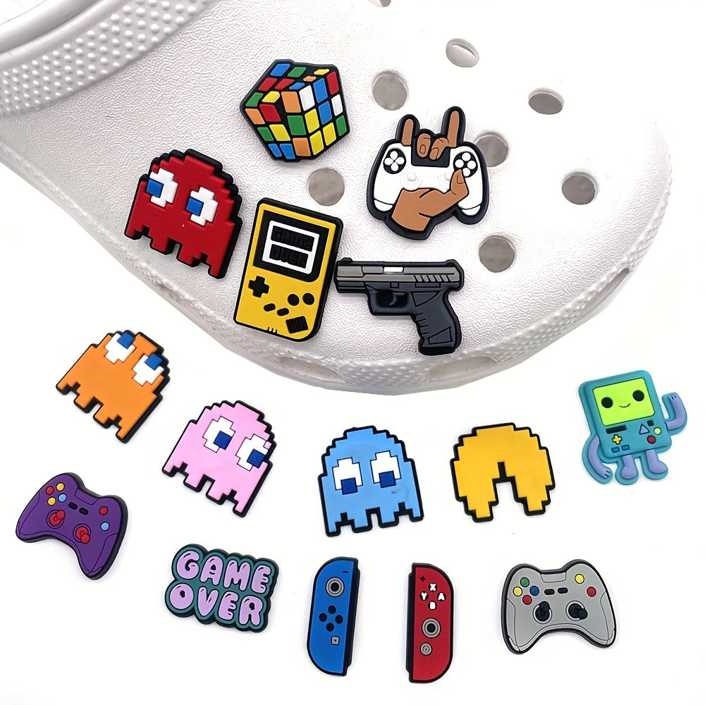 17PCS Cartoon Shoe Decoration Charms For Clog Kids Women Girl Sandals