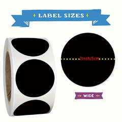 120pcs 2 Inch Roll Pvc Round Blackboard Stickers Home Labels