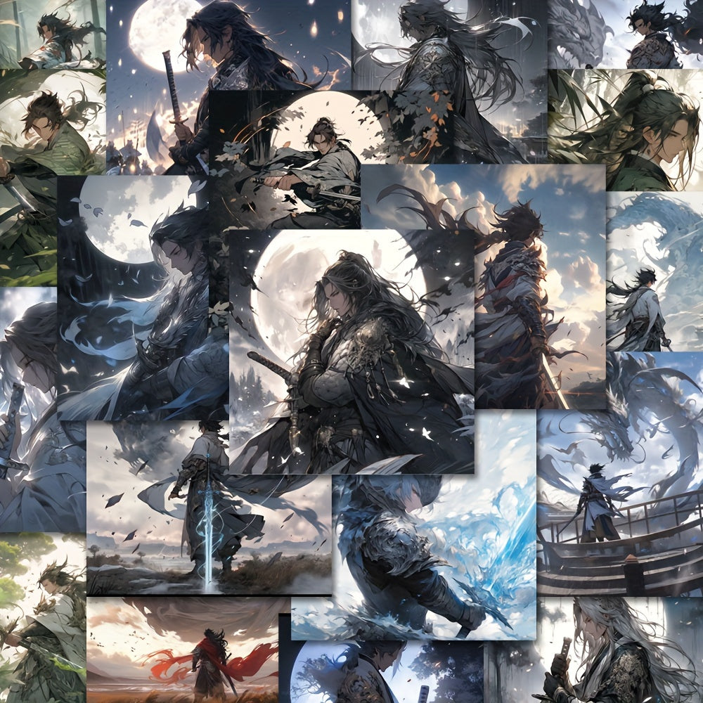 54pcs Swordsman Pvc Waterproof Stickers Laptop Luggage Notebook Bike Cup