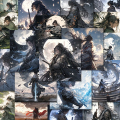 54pcs Swordsman Pvc Waterproof Stickers Laptop Luggage Notebook Bike Cup