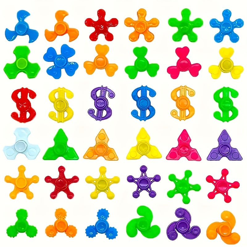 25pcs Mini Finger Spinning Tops Sensory Toy - Educational Christmas Party Favors