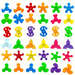 25pcs Mini Finger Spinning Tops Sensory Toy - Educational Christmas Party Favors