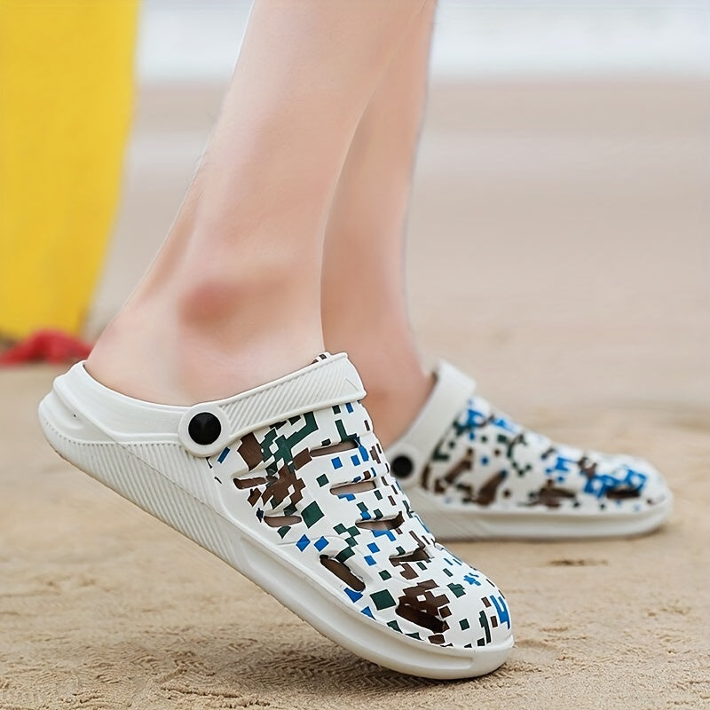 Unisex Camouflage Lightweight Clogs Non Slip Garden Shoes
