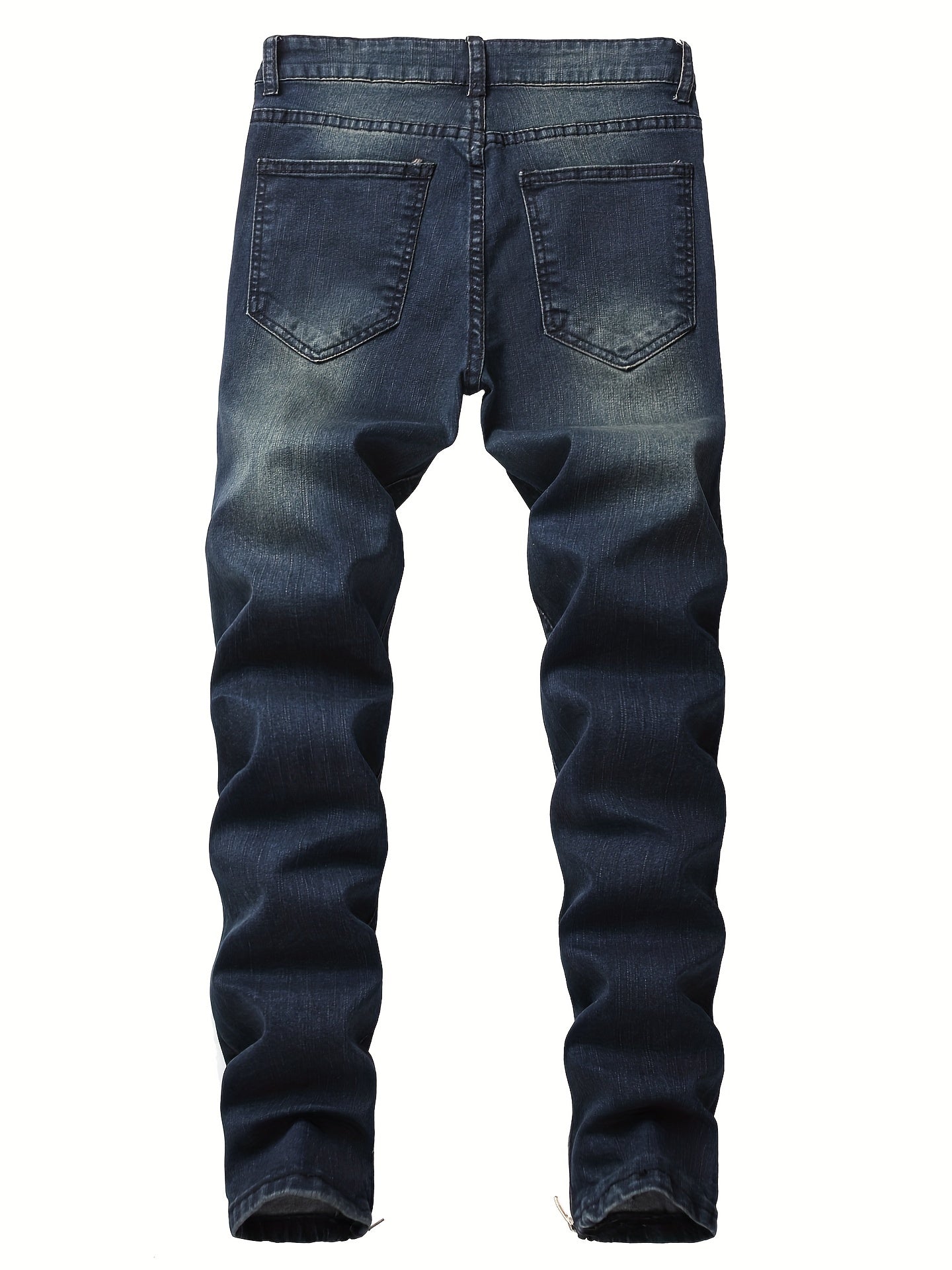 Men's Distressed Slim Fit Ripped Jeans