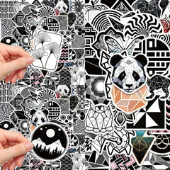 50pcs Geometric Pattern Graffiti Stickers Waterproof Pack