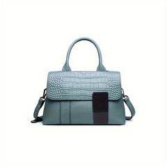 Leather Crossbody Handbag Magnetic Closure Removable Strap Purse